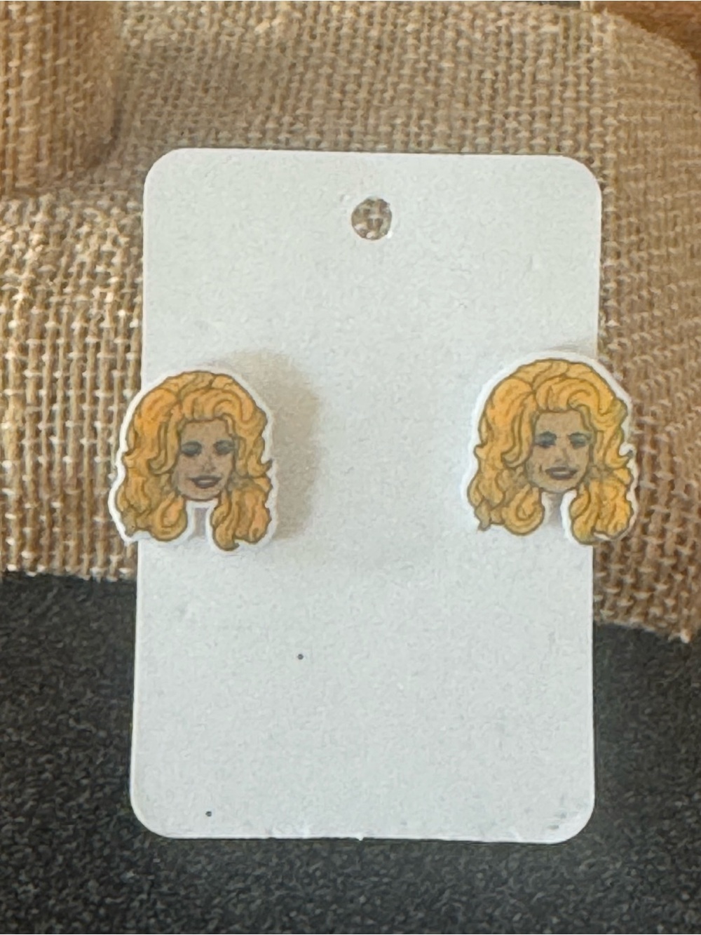 Dolly Parton Portrait Stud Earrings - Women Jewelry